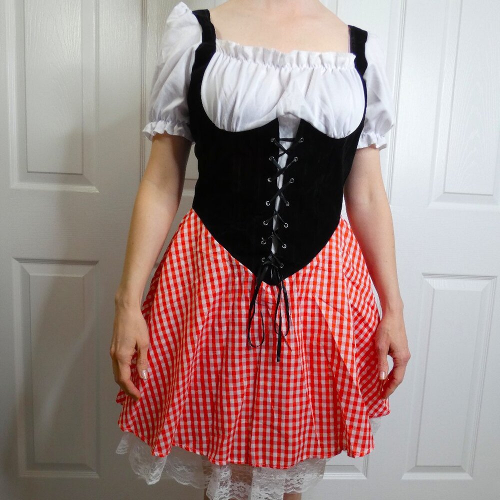 Heidi Dress German Dirndl British Size S Rare Retro Date Dance Beer Garden Y2K